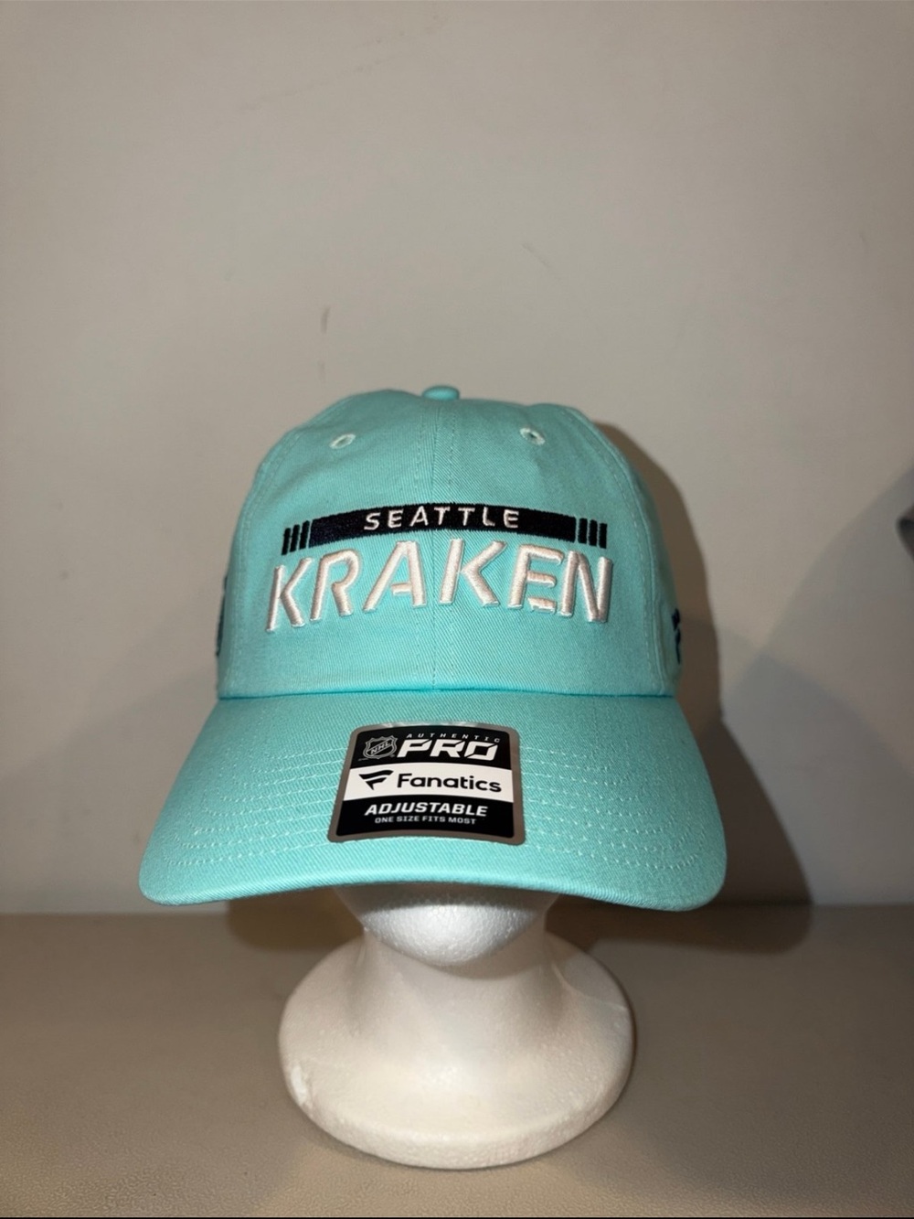 Seattle Kraken Fanatics Authenitc Pro Adjustable One Size Fits Most Hat (NWTS)